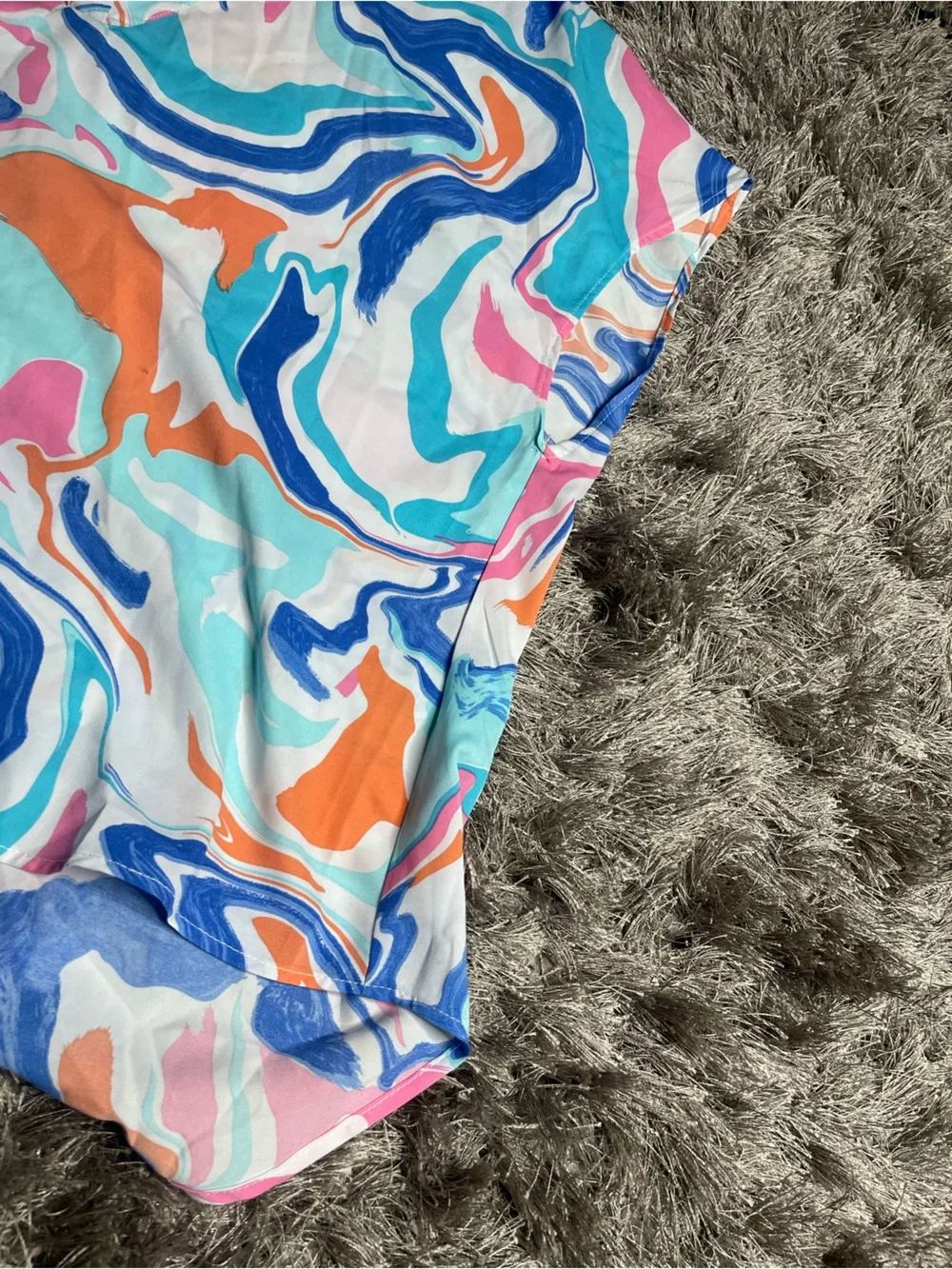Bandolino Multicolor Swirl One-Piece Bodysuit - Blue, Pink, Teal & Orange